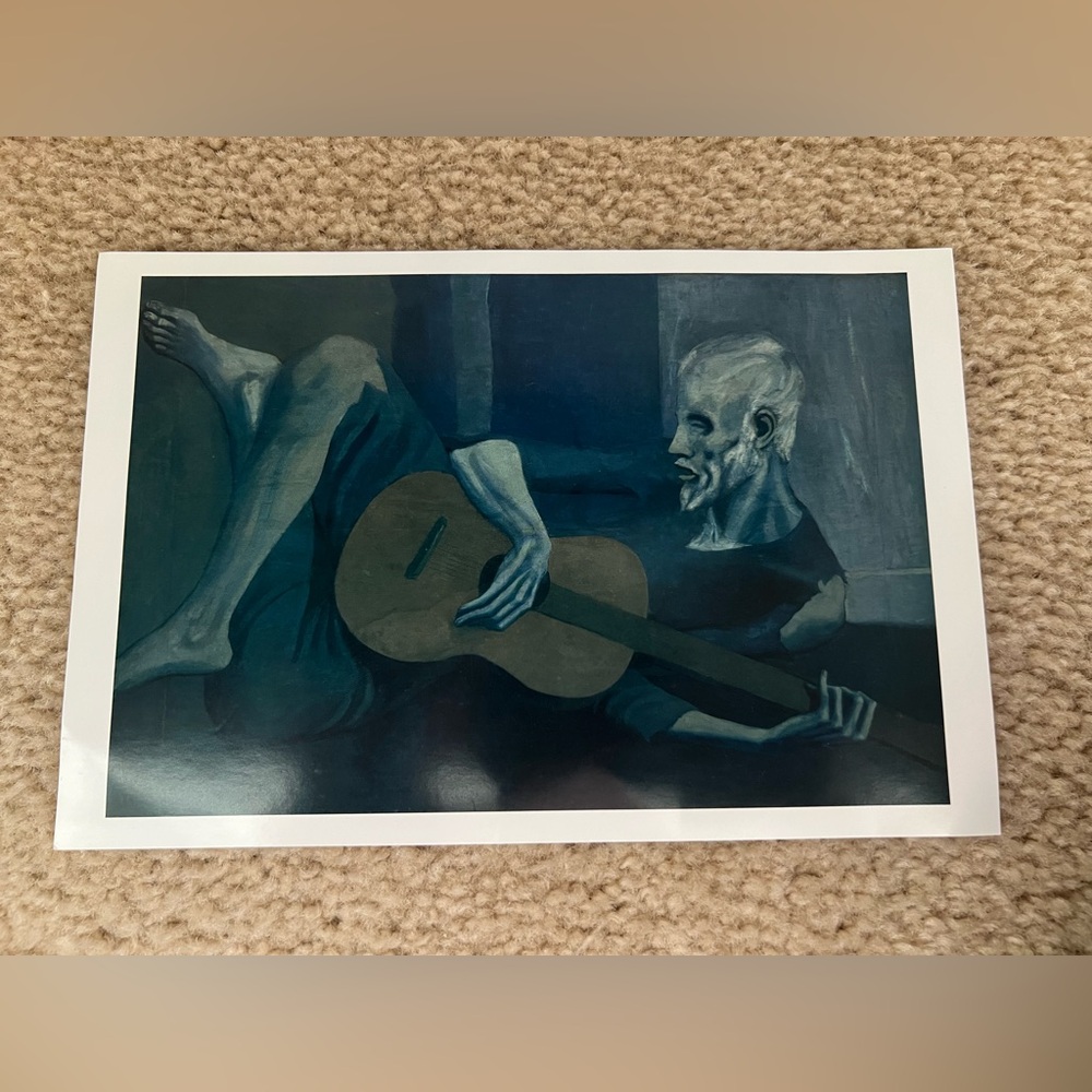 Picasso "The Old Guitarist" Oversized Art Postcard – 9" x 6"